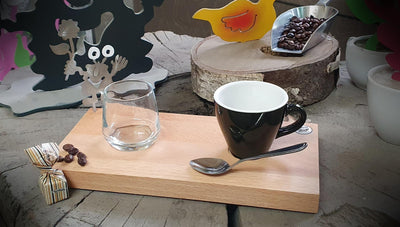 Espresso-MoNsTeR | "Helga mit Blume" | Espressobrett