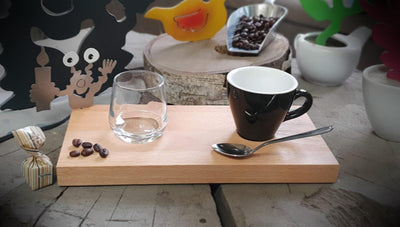 Espresso-MoNsTeR | "Elton mit Kerze" | Espressobrett