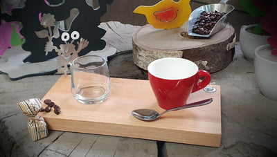 Espresso-MoNsTeR | "Helga mit Blume" | Espressobrett