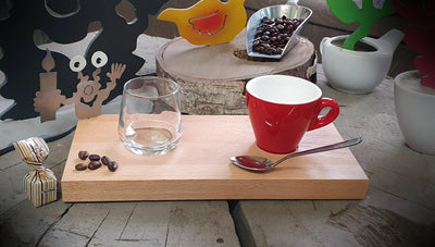 Espresso-MoNsTeR | "Elton mit Kerze" | Espressobrett