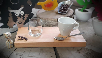 Espresso-MoNsTeR | "Elton mit Kerze" | Espressobrett