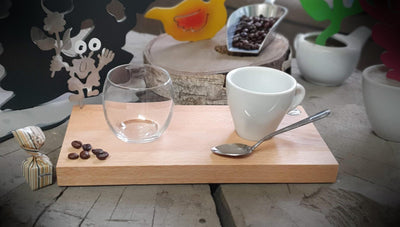 Espresso-MoNsTeR | "Helga mit Blume" | Espressobrett