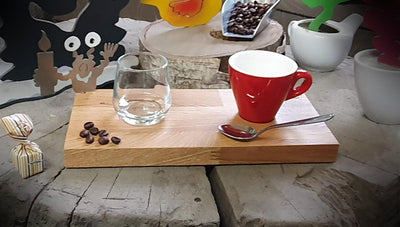 Espresso-MoNsTeR | "Elton mit Kerze" | Espressobrett
