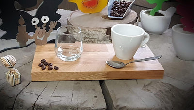 Espresso-MoNsTeR | "Elton mit Kerze" | Espressobrett