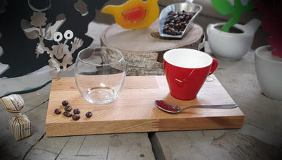 Espresso-MoNsTeR | "Helga mit Blume" | Espressobrett