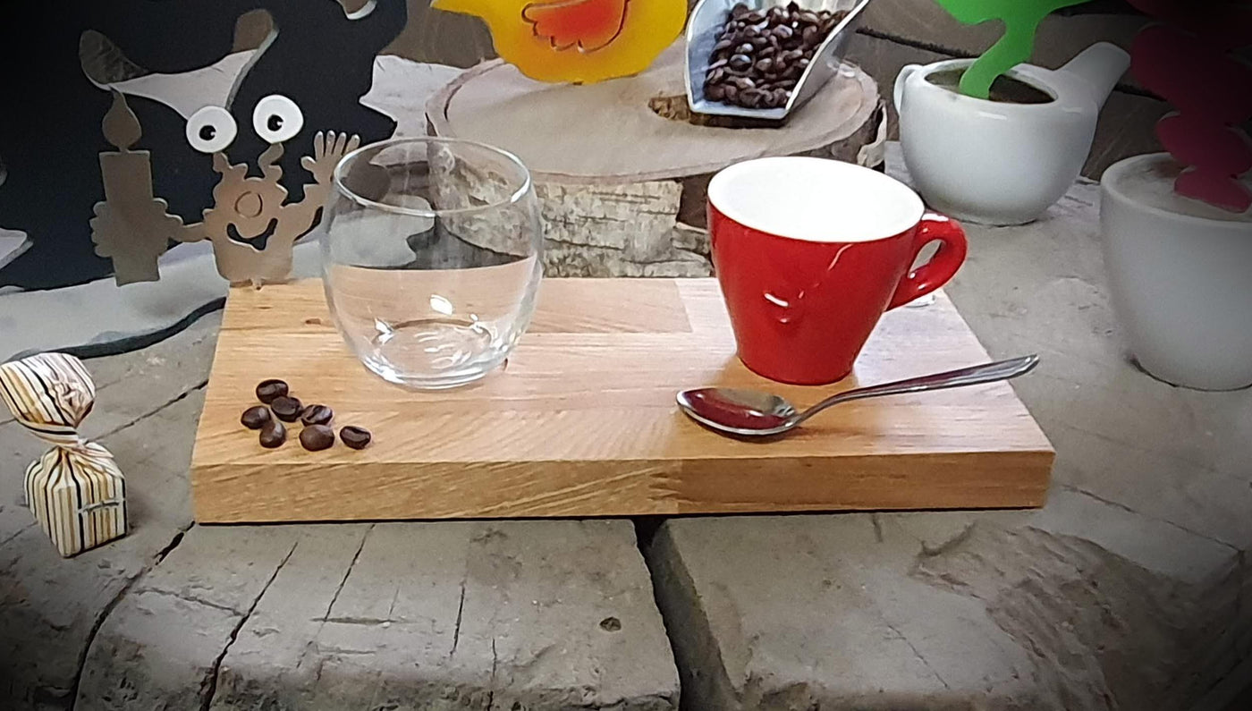 Espresso-MoNsTeR | "Elton mit Kerze" | Espressobrett