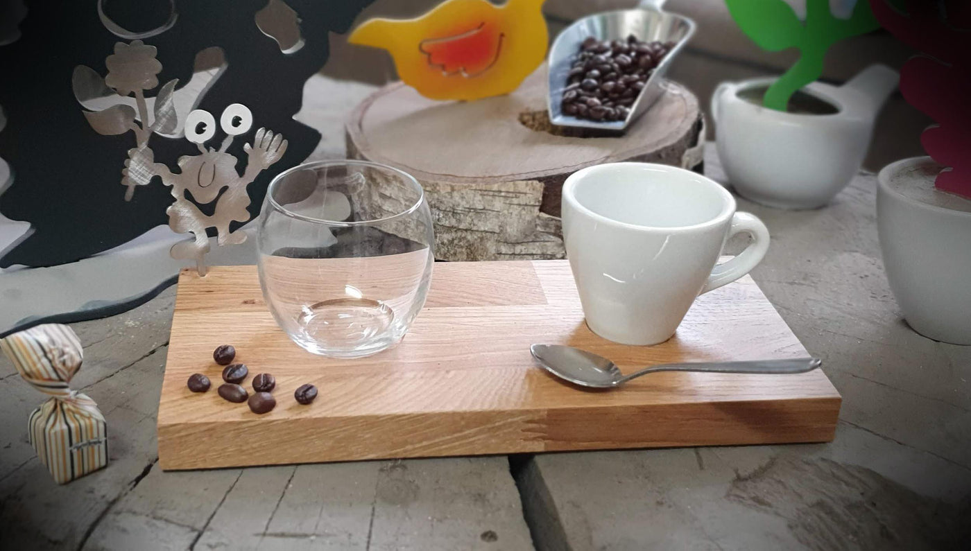 Espresso-MoNsTeR | "Helga mit Blume" | Espressobrett