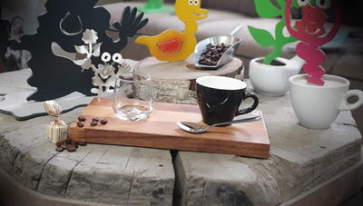 Espresso-MoNsTeR | "Helga mit Blume" | Espressobrett