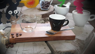 Espresso-MoNsTeR | "Elton mit Kerze" | Espressobrett