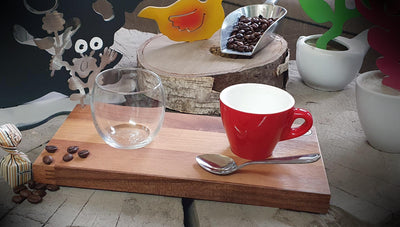 Espresso-MoNsTeR | "Helga mit Blume" | Espressobrett