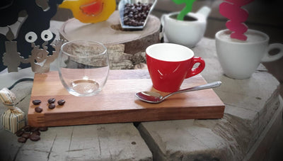 Espresso-MoNsTeR | "Elton mit Kerze" | Espressobrett