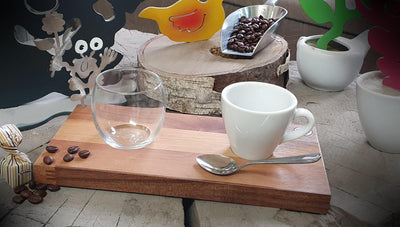 Espresso-MoNsTeR | "Helga mit Blume" | Espressobrett