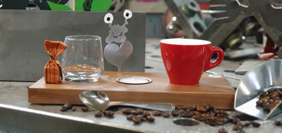 Espresso-MoNsTeR | "Chantal mit Herz" | Espressobrett - Lumini