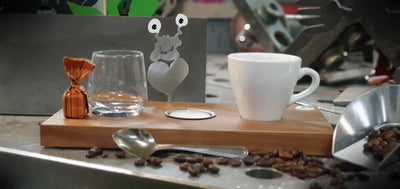 Espresso-MoNsTeR | "Chantal mit Herz" | Espressobrett - Lumini