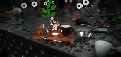 Espresso-MoNsTeR | "Helga mit Blume" | Espressobrett - Lumini