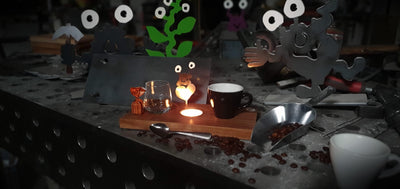 Espresso-MoNsTeR | "Chantal mit Herz" | Espressobrett - Lumini