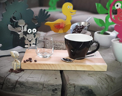 Espresso-MoNsTeR | "Helga mit Blume" | Kaffeebrett