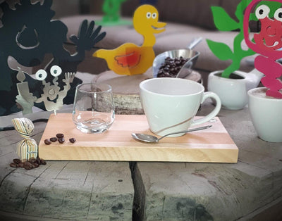 Espresso-MoNsTeR | "Elton mit Kerze" | Kaffeebrett