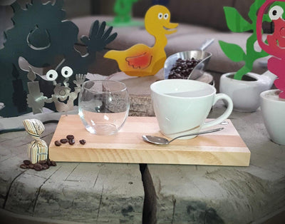Espresso-MoNsTeR | "Elton mit Kerze" | Kaffeebrett