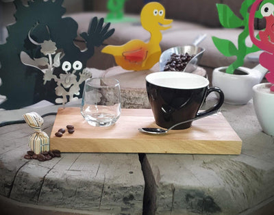 Espresso-MoNsTeR | "Helga mit Blume" | Kaffeebrett