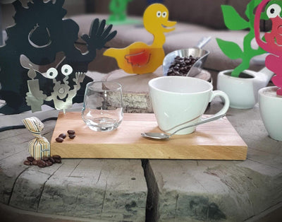 Espresso-MoNsTeR | "Elton mit Kerze" | Kaffeebrett