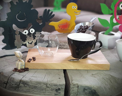 Espresso-MoNsTeR | "Elton mit Kerze" | Kaffeebrett