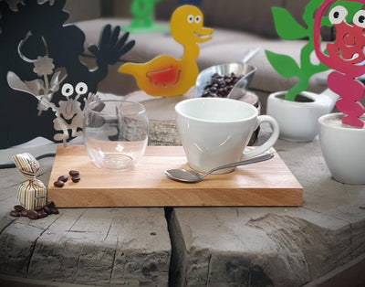 Espresso-MoNsTeR | "Helga mit Blume" | Kaffeebrett