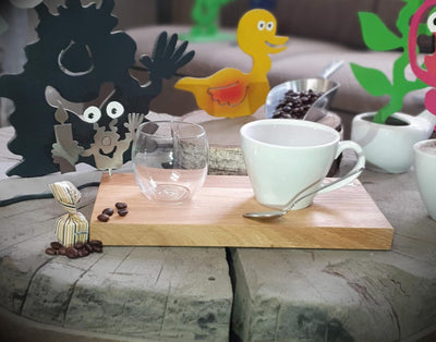 Espresso-MoNsTeR | "Elton mit Kerze" | Kaffeebrett