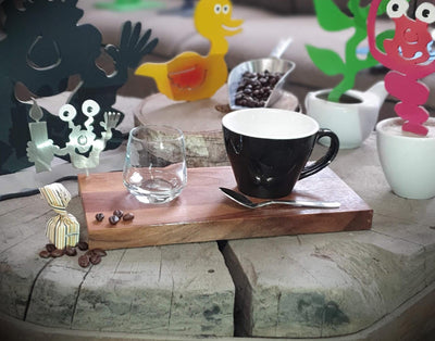 Espresso-MoNsTeR | "Elton mit Kerze" | Kaffeebrett