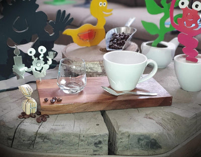 Espresso-MoNsTeR | "Elton mit Kerze" | Kaffeebrett