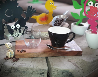 Espresso-MoNsTeR | "Elton mit Kerze" | Kaffeebrett