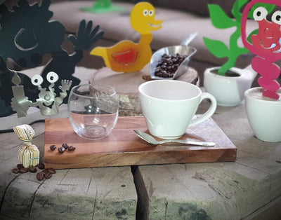 Espresso-MoNsTeR | "Elton mit Kerze" | Kaffeebrett