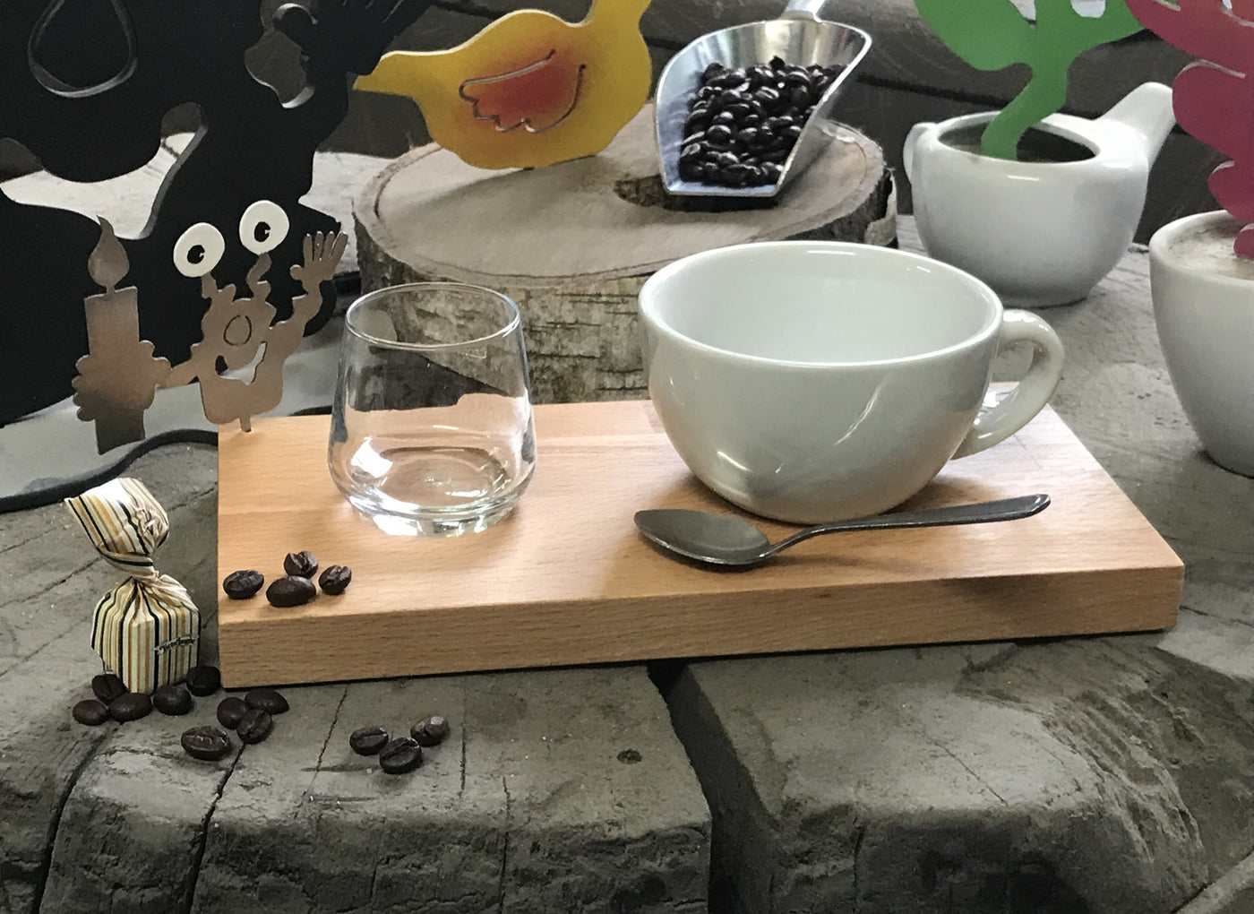 Espresso-MoNsTeR | "Elton mit Kerze" | Cappuccinobrett